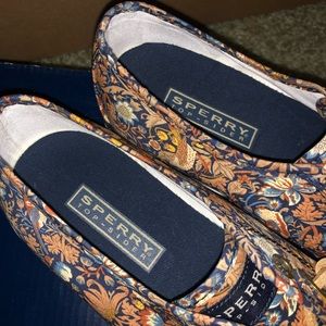 Floral Sperry slip ons! Brand new!